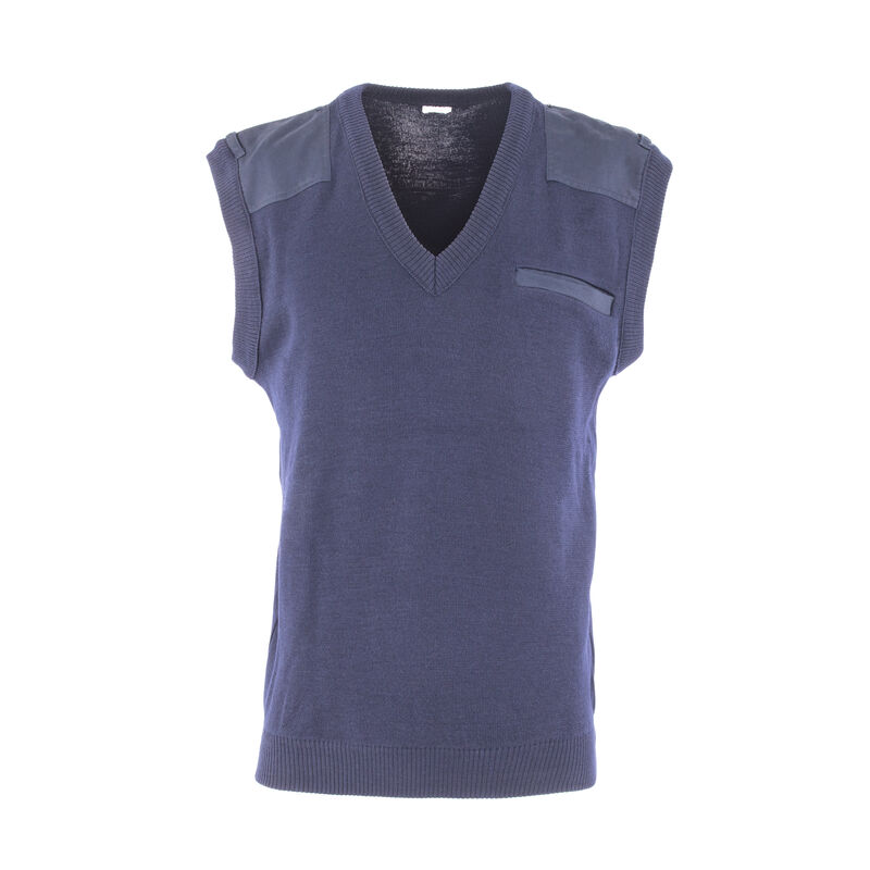 Dutch Navy Blue Wool V-Neck Sweater Vest | Issued, , large image number 2
